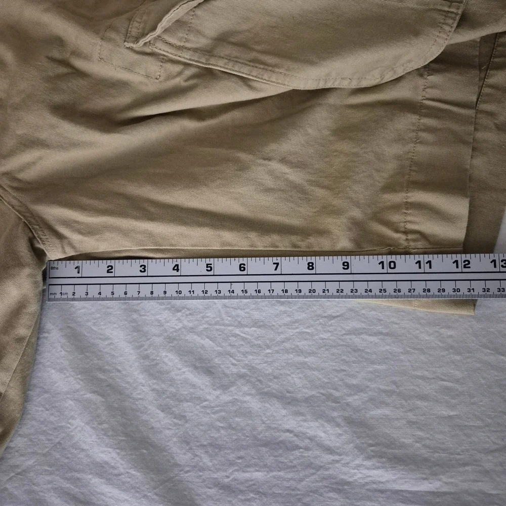True Religion Mens Tan Khaki‎ Cotton Cargo Shorts Size 32 G3L9Z8VX02340